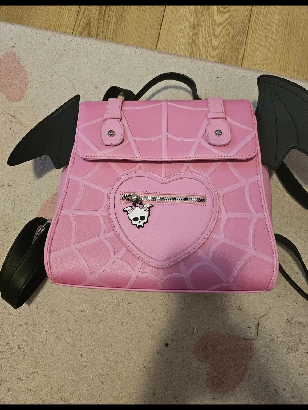 Pink Bat Wing Heart Backpack - Picture 3 of 3